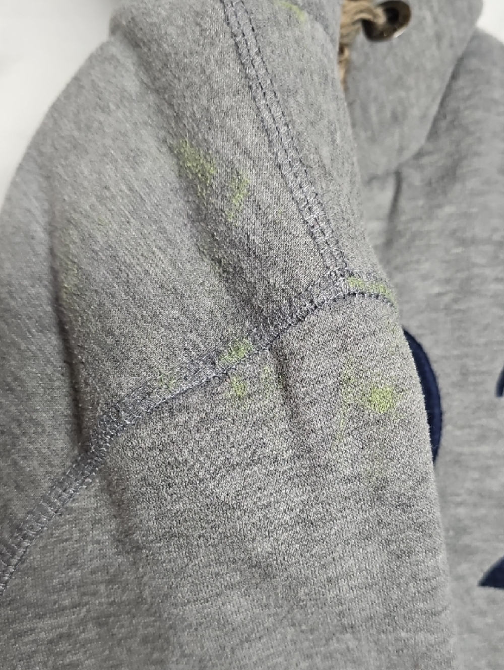 Abercrombie & Fitch Grey Hooded Sherpa-Lined Zip Sweatshirt - Picture 5 of 7